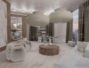 中性客厅Blend工程源文件