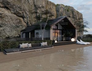 马里布户外家庭泳池Blend工程源文件