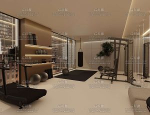 纽约私人健身房Blend工程源文件