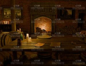 巫师3男爵的房间Blend工程源文件