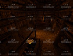 中世纪破旧木屋室内Blend工程源文件