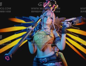 守望先锋女科技女角色Blend模型