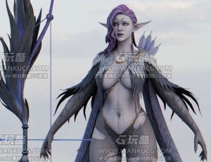 恶魔女角色Blend模型