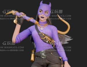 时尚猫女孩Blend模型