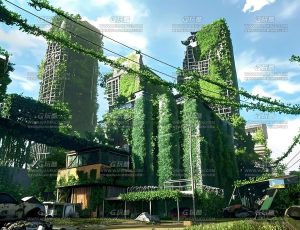 末日遗迹废墟城市场景Blend工程源文件