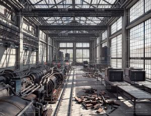 科幻机械工厂大场景Blend工程源文件