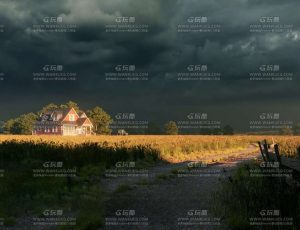 阴天自然乡下场景Blend工程源文件