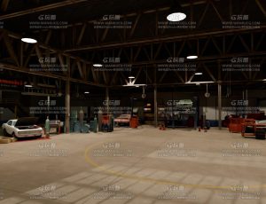 大型汽车修理厂Blend工程源文件