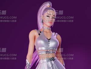 风格化女星Blend模型