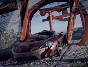 古风汽车展示动画场景Blend工程源文件