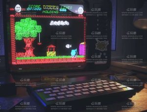 复古游戏机桌面动画场景Blend工程源文件