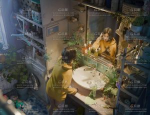 梳妆台女孩场景Blend工程源文件