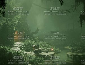 阴暗的河流场景Blend工程源文件