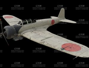 老旧日本二战飞机Blend模型