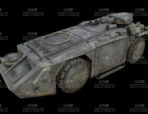 老旧装甲车Blend模型