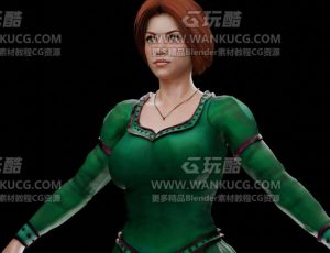 美女与野兽贝儿公主Blend模型