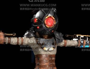 生化奇兵2带头盔角色Blend模型