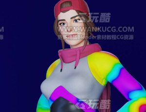 时髦女孩Blend模型