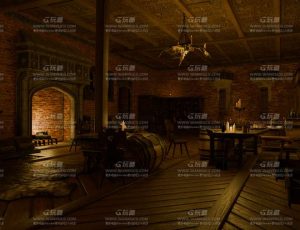 中世纪富人房屋场景Blend工程源文件