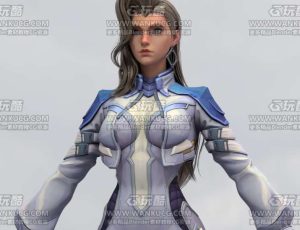 科技时髦女孩Blend模型