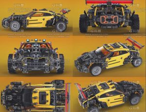 高精度高细节赛博朋克跑车Blend模型