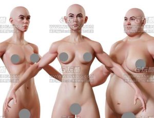 风格化女性可变形基础模型Blend模型