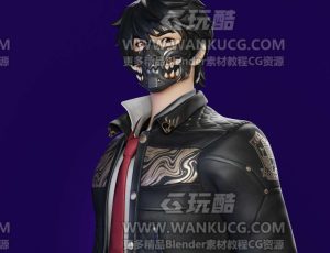 双刀校园剑士Blend模型