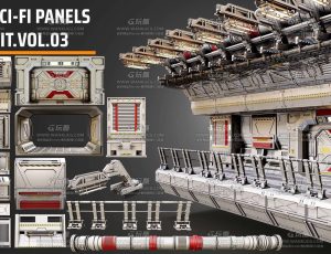 新科技科幻面板模型包Blend资产库