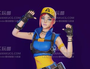 风格化科技女研究人员Blend模型