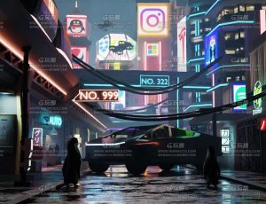 赛博科技小街道Blend工程源文件