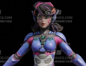 守望先锋2科技女角色Blend模型