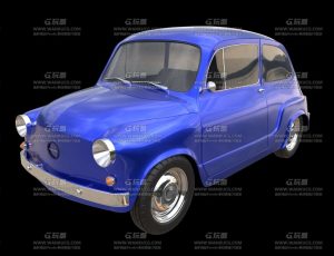 蓝色甲壳虫车Blend模型