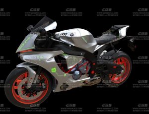 改装酷炫机车摩托Blend模型