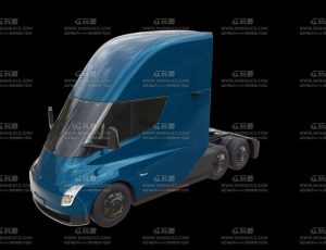 蓝色卡车头Blend模型