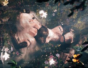 CG电影级在花海中的小姐姐Blender工程源文件