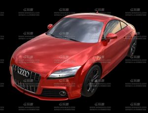 奥迪红色车Blend模型