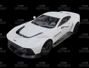 白色轿跑Blend模型