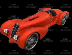 老式敞篷跑车Blend模型