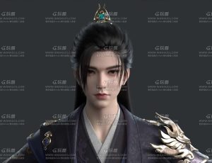 武侠帅哥国风古代高精度美型角色CG模型