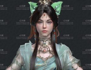 嫦娥仙子国风古代高精度美型角色CG模型