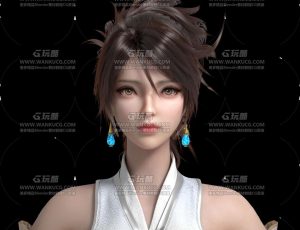 古装美女国风古代高精度美型角色CG模型