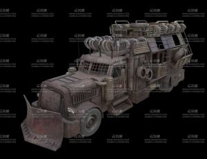 废土朋克战争车Blend模型