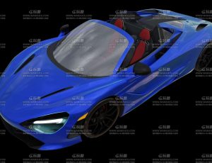 蓝色迈凯伦敞篷跑车Blend模型