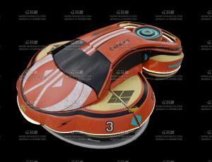 赛博朋克飞天科幻车Blend模型