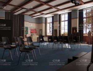 模特摄影棚拍室Blender工程源文件