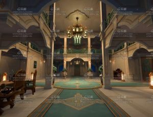 奇幻古堡室内场景Blender工程源文件