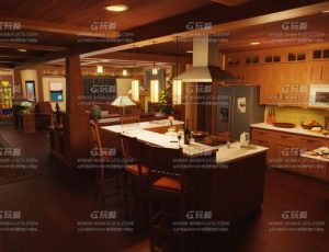 室内卡通场景Blender工程源文件