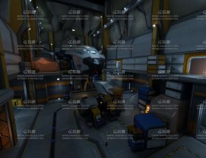 科幻飞机研究中心场景Blender工程源文件