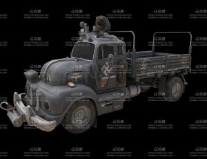 科技雷达拖车Blend模型