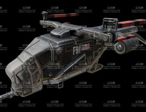 美国FBI科技飞船Blend模型